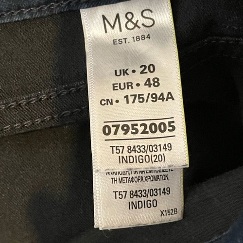 Marks & Spencer Indigo crop παντελόνι μεταχειρισμένο, μέγεθος 48