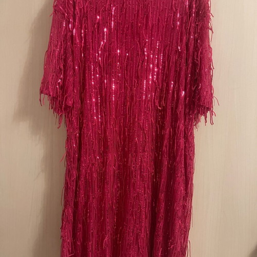 Evening dress with sequins new, size XL, hot pink