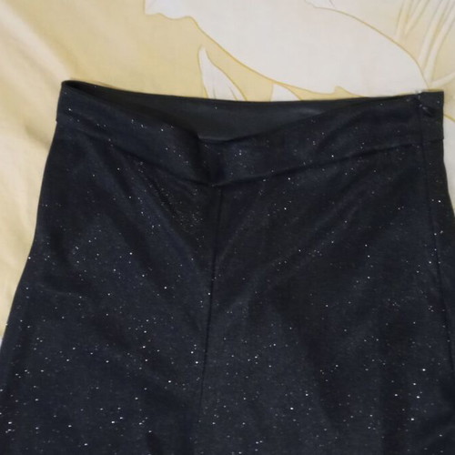 Shein high-waisted pants with rhinestones, black, size M