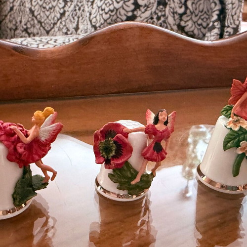 Porcelain fairy thimbles collection, Greek Collectors Circle