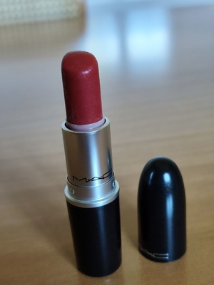 MAC Lustreglass Lipstick Lady Bug A57 like new, red