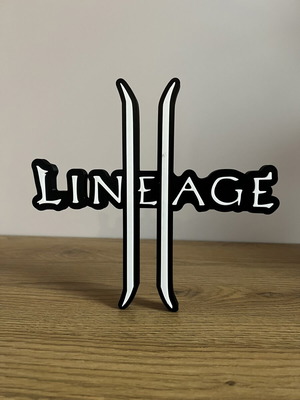 Lineage II 3D Logo Stand σαν καινούργιο, διακοσμητικό display για gamers