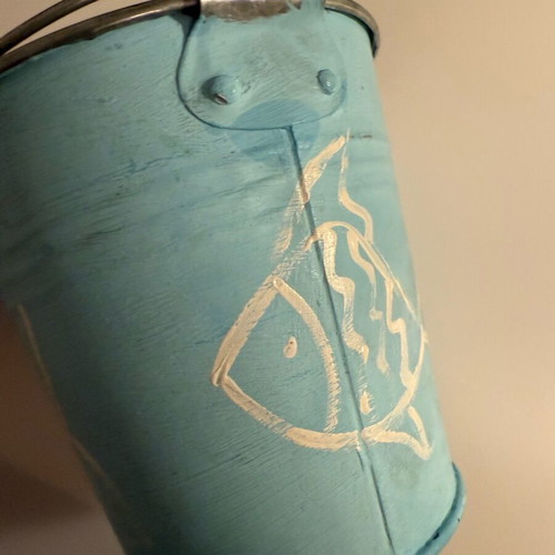 Metal bucket Andros used, suitable for pencils