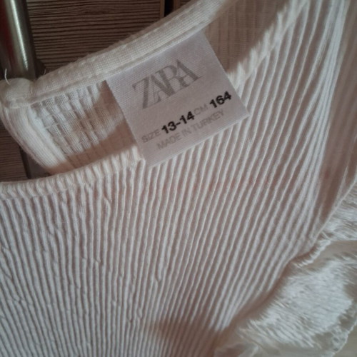 Zara dress white like new for girls 11-13 years