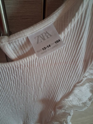 Zara dress white like new for girls 11-13 years