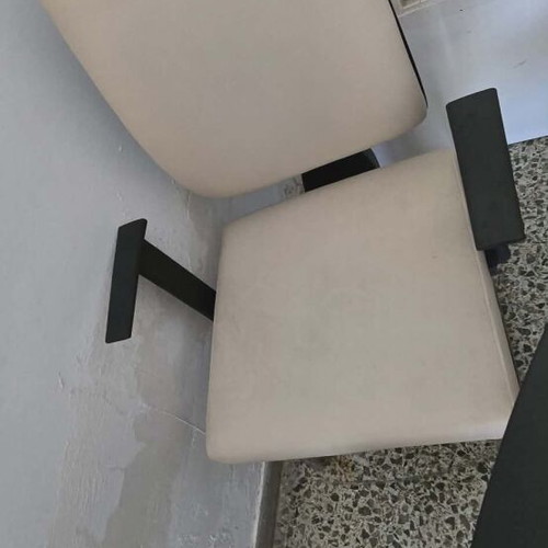 Office chairs leather used, set of 2, small wear