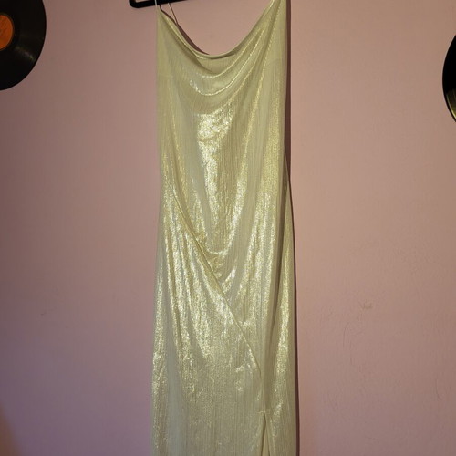 Judah Club champagne dress, white and silver, size M