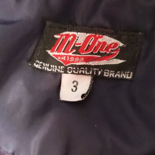 M One waterproof kids jacket like new, blue, with zipper and pockets