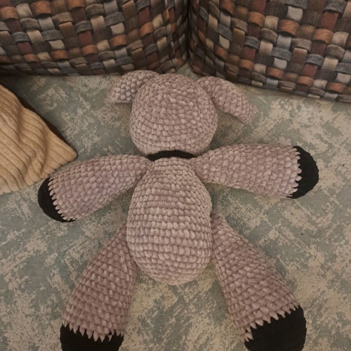 Handmade plush donkey toy