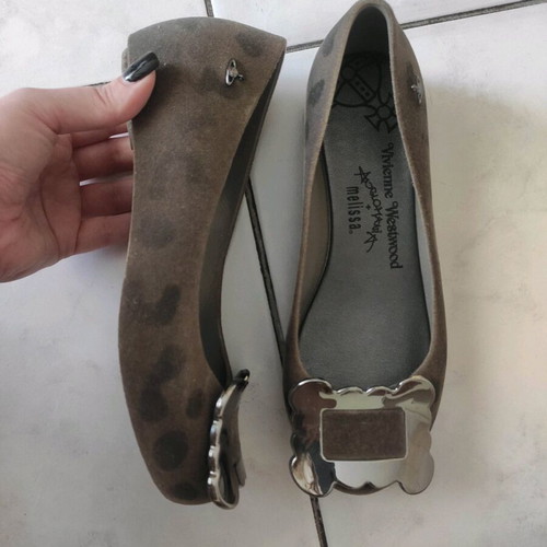 Vivienne Westwood Anglomania + Melissa - New Ballerina flats ballet new leopard velvet
