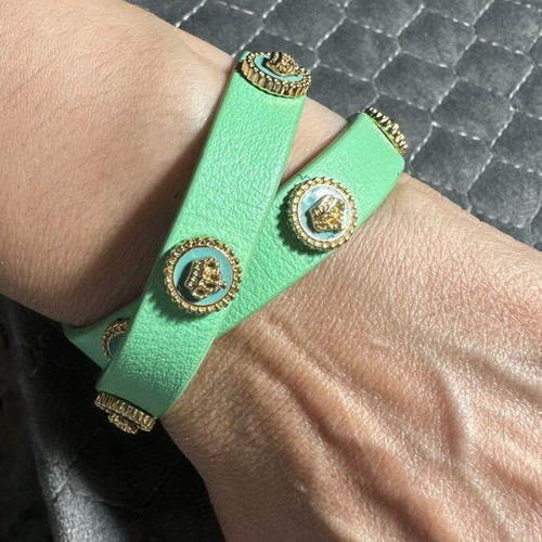 Juicy Couture bracelet new leather green
