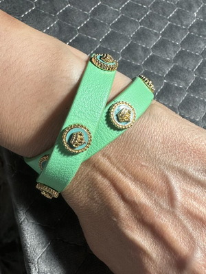 Juicy Couture bracelet new leather green