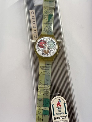 Swatch Chrono Archimede 37mm green new with box and papers
