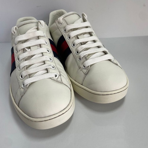 Gucci Ace leather sneakers used, size 37, white
