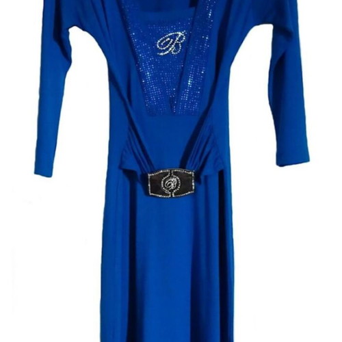 Blumarine Embellished Cocktail Dress Like New, Blue, Size 42 IT