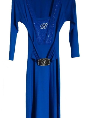 Blumarine Embellished Cocktail Dress Like New, Blue, Size 42 IT