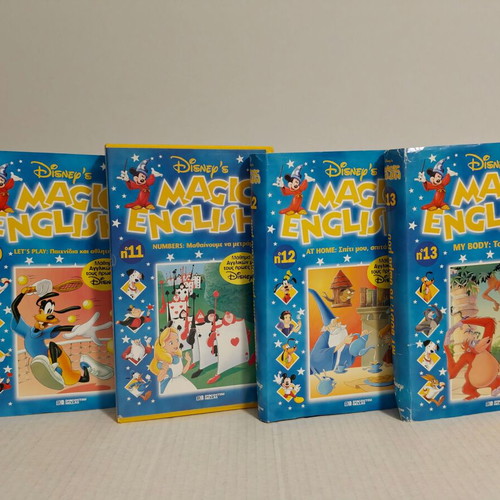 Magic English Disney learning VHS set of 28 used