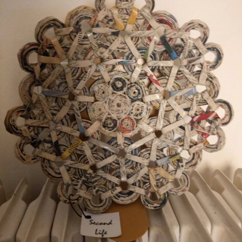 Handmade recycled paper platter new