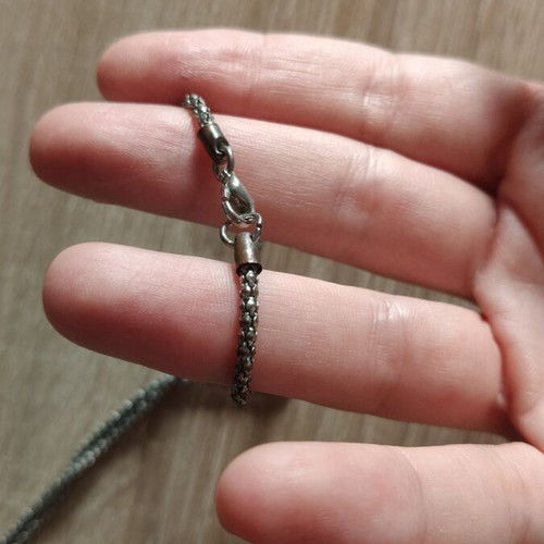 Necklace 'Χρόνος' used, 27cm chain length