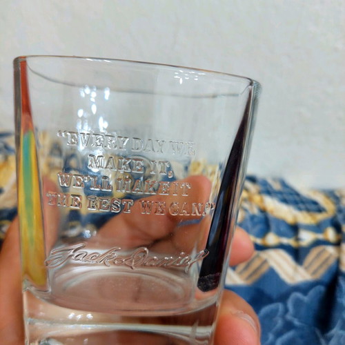 Jack Daniels whiskey glass collectible like new