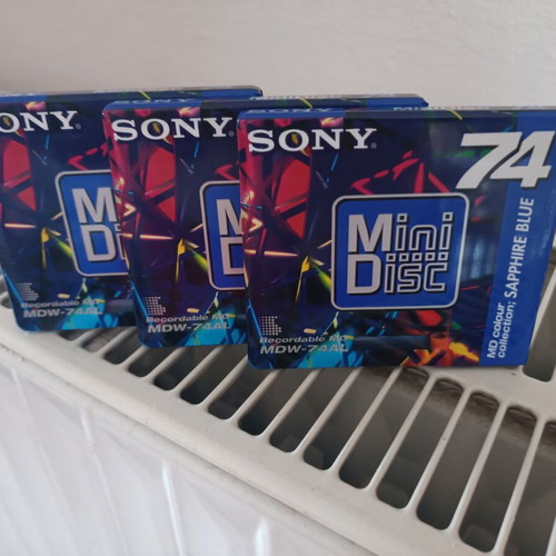 Sony MDW-74A1 MiniDisc Sapphire Blue sealed, new