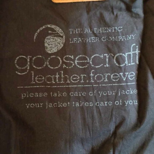 Goosecraft men's leather jacket black XL like new