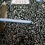 Pois black and white dress, size S/M