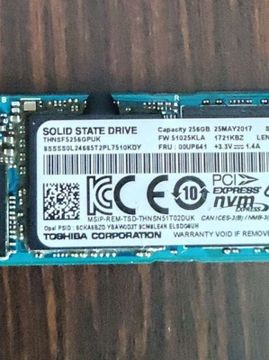 Nvme SSD Toshiba/Kioxia 256GB 2280 σαν καινούργιο