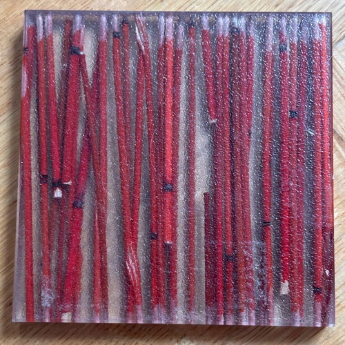 Coasters made of resin and natural materials like new, bought in Italy