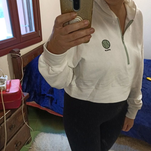 MyMo Crop Hoodie White New, Size XXL