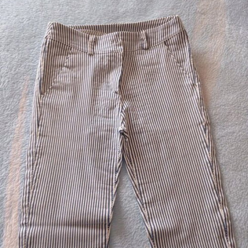 Women's pants like new, size S, white and blue