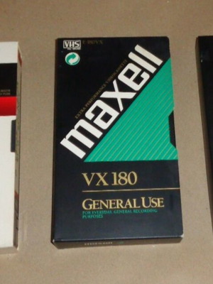 VHS video tapes set of 3, TDK E240HS, RAKS E-240, Maxell E-180