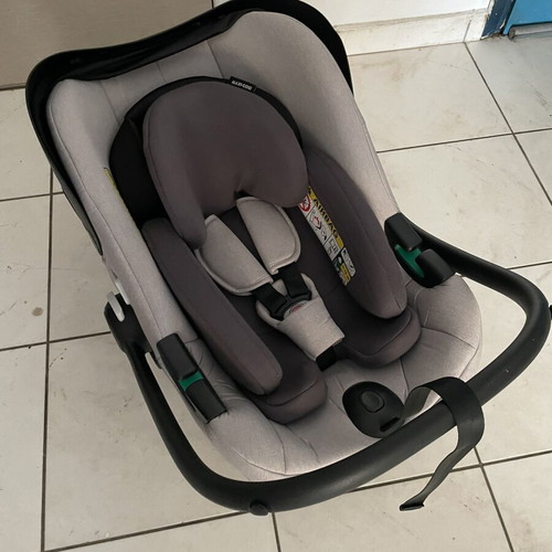 Bebe Star Belize 3-in-1 stroller used with car seat and backpack