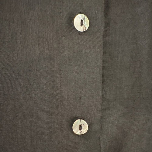Summer black shirt size M used with mother-of-pearl buttons