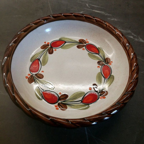 Hand-painted kitchen set used, 17 pieces, ceramic from Germany