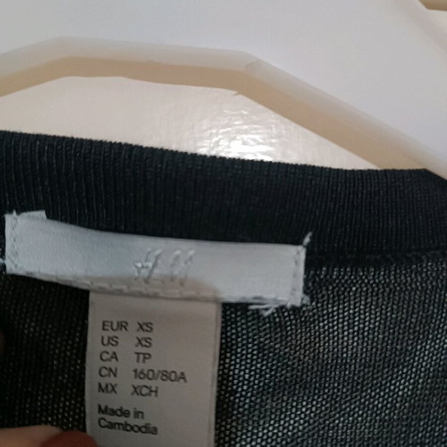 H&M black cardigan like new, short with buttons