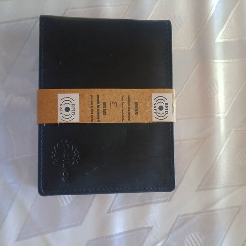 Men's leather wallet new, black