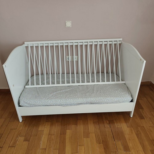 IKEA SMAGORA 70x140 baby cot with Greco Strom Ioli mattress and 2 gifts
