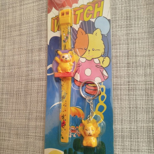 Picatchu watch and keychain, sealed, new