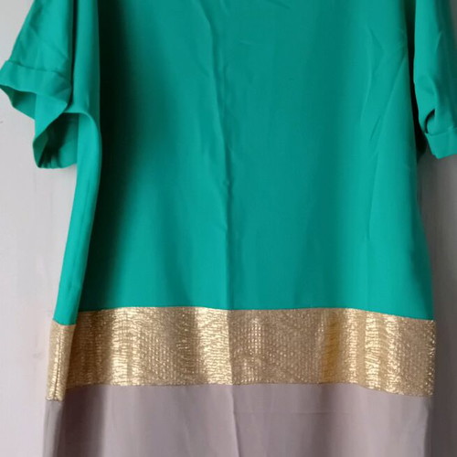 BSB summer women's dress M/L like new, turquoise and gold