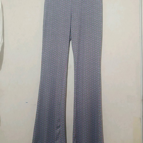 Elastic pants size L like new, multicolor, bell-bottom