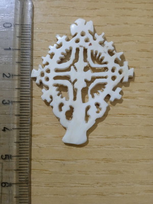 Ethiopian bone cross vintage used