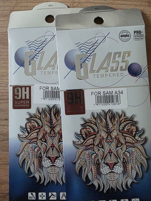 Tempered glass Samsung A34 like new, pack of 2