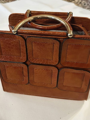 Handbag used brown 26x23cm