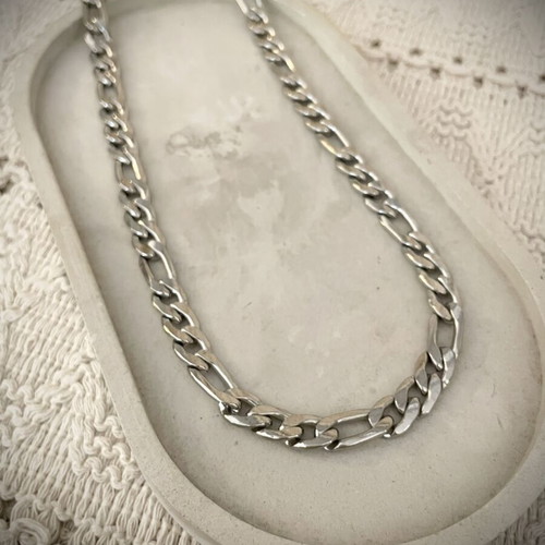 Unisex Stainless Steel Chain Necklace new, silver