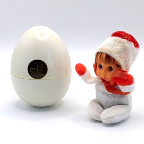 El Greco Mini Doll in Egg 1980s used, PVC