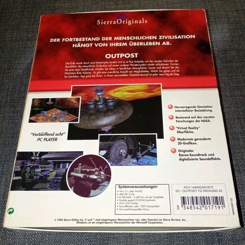 Outpost PC used strategy game Sierra with box and manual