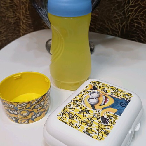 Minions Tupperware bottle and twin set new