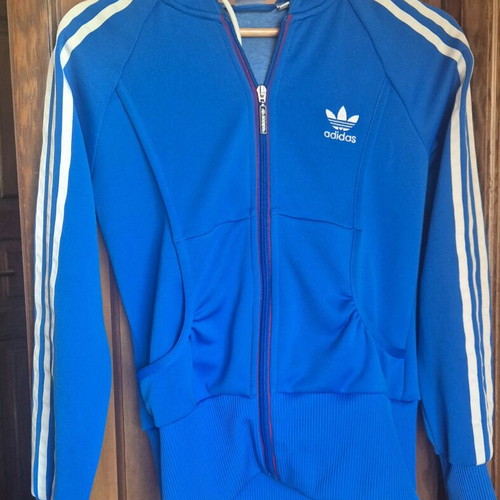 Adidas hoodie jacket used, blue, size M