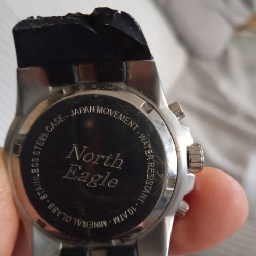 North Eagle men's wristwatch chronograph, silver, no strap